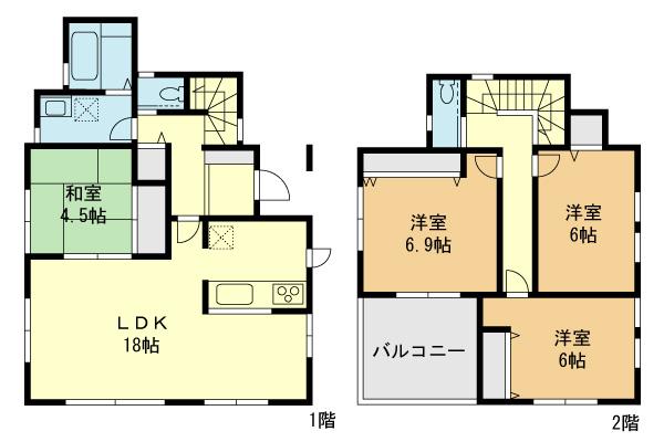 Floor plan. (7 Building), Price 41,958,000 yen, 4LDK, Land area 133.29 sq m , Building area 100.71 sq m
