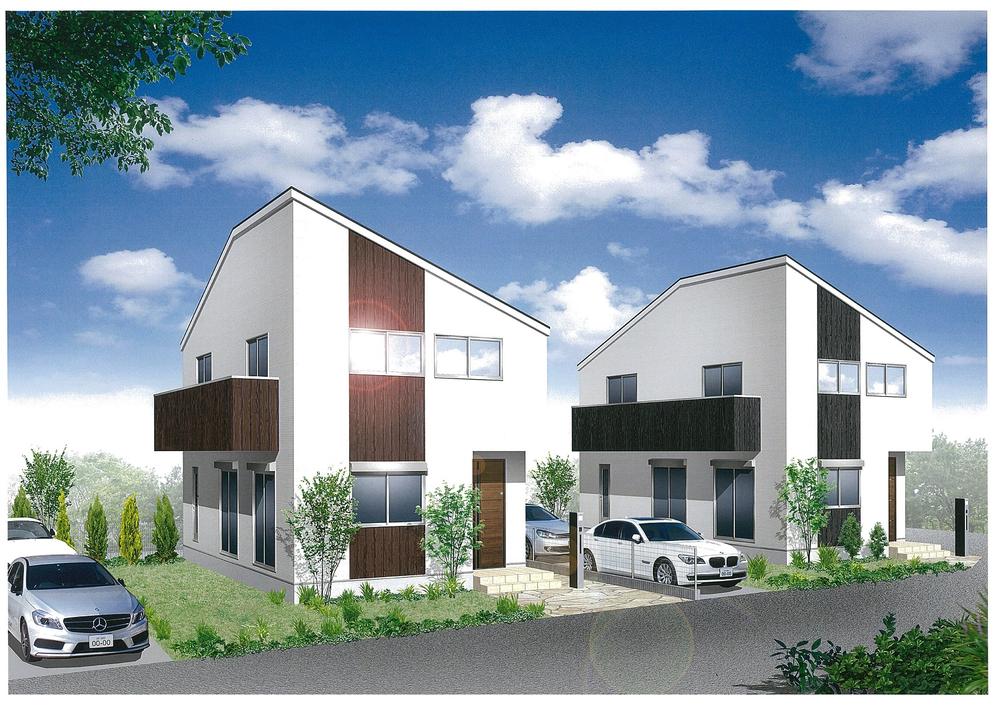 Rendering (appearance). Simple modern elegant building