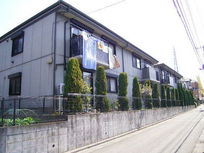 Building appearance. Sunny