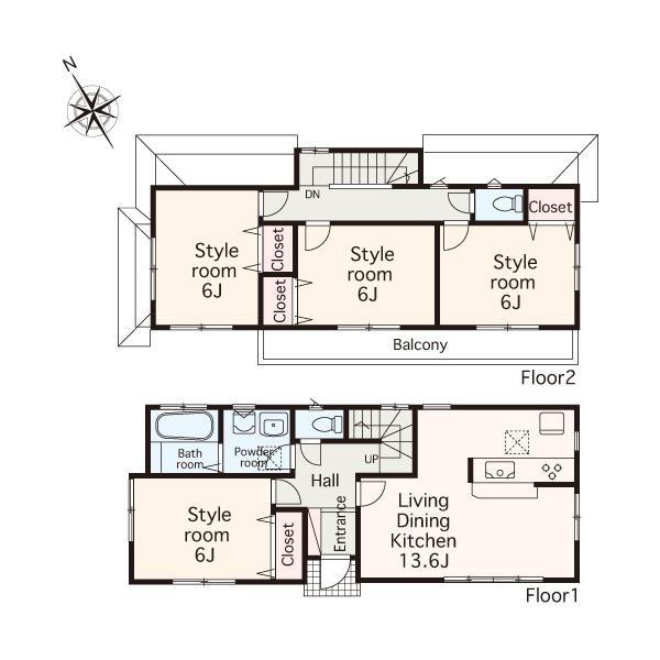 Floor plan. 41,800,000 yen, 4LDK, Land area 145.78 sq m , Building area 93.15 sq m