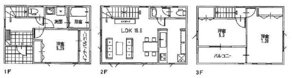 Floor plan. 37,800,000 yen, 3LDK, Land area 63.82 sq m , Building area 86.05 sq m