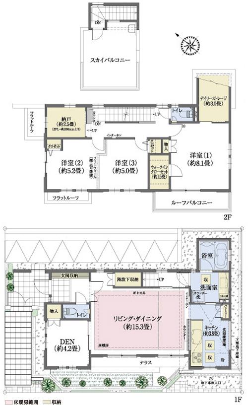 Floor plan. 710m until Shirahata pond park