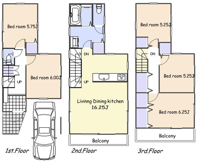 Floor plan. 45,850,000 yen, 5LDK, Land area 74.13 sq m , Building area 120.28 sq m large family ・ That can also be used as a 2 family house large 5LDK, Same specification building will guide you.