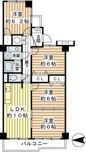 Floor plan. 4LDK, Price 17.5 million yen, Occupied area 76.76 sq m , Balcony area 7.24 sq m