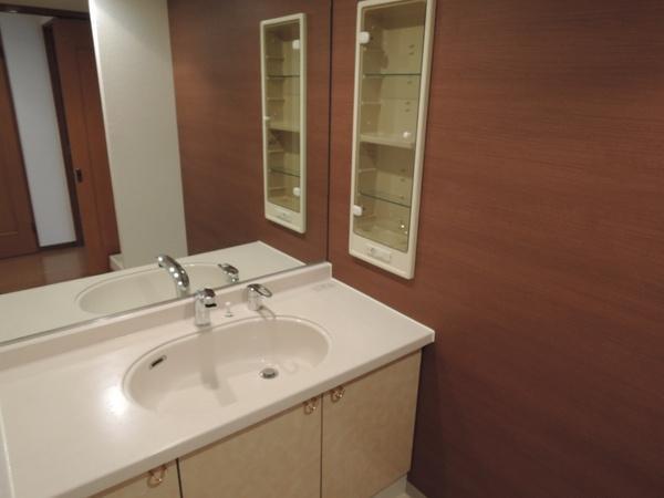 Wash basin, toilet. Interior