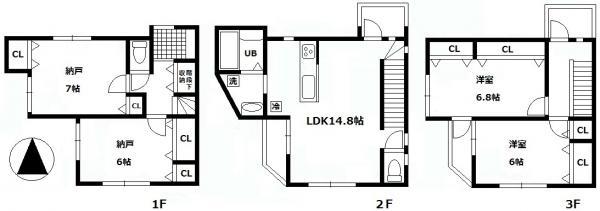 Floor plan. 37,960,000 yen, 4LDK, Land area 71.7 sq m , Building area 103.62 sq m