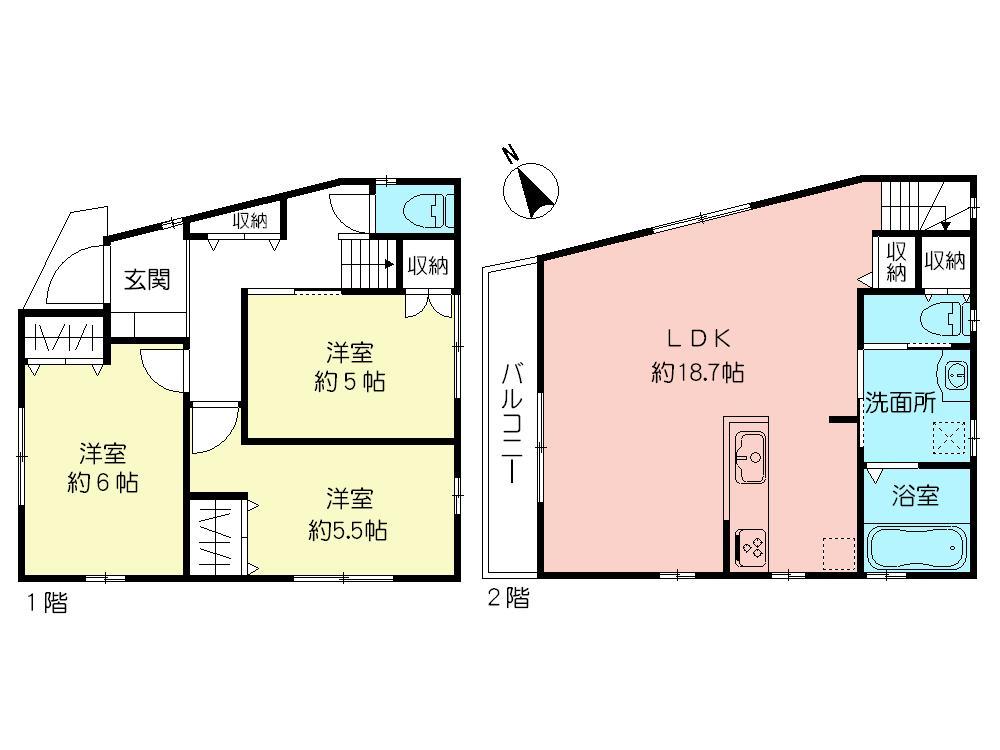 Floor plan. 29,800,000 yen, 3LDK, Land area 71.74 sq m , Building area 82.92 sq m