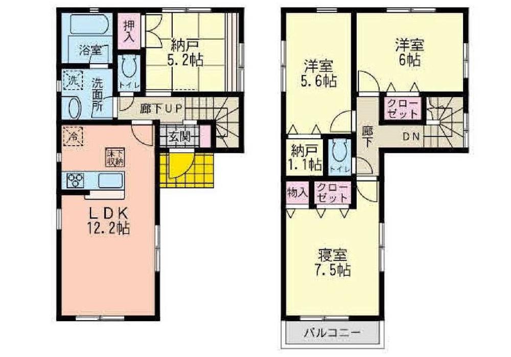 Floor plan. (5), Price 37,800,000 yen, 3LDK+S, Land area 102.78 sq m , Building area 86.66 sq m