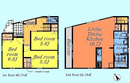 Floor plan. 29,800,000 yen, 3LDK, Land area 71.74 sq m , Building area 82.92 sq m