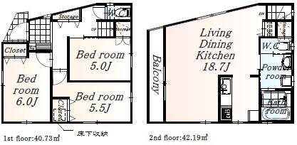 Floor plan. 29,800,000 yen, 3LDK, Land area 71.74 sq m , Building area 82.92 sq m