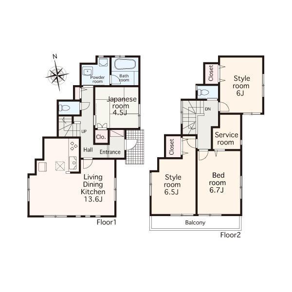 Floor plan. 40,800,000 yen, 4LDK, Land area 126.01 sq m , Building area 90.31 sq m
