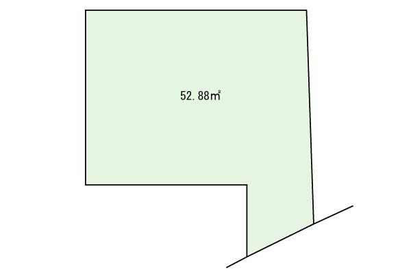 Compartment figure. Land price 12.8 million yen, Land area 52.88 sq m compartment view