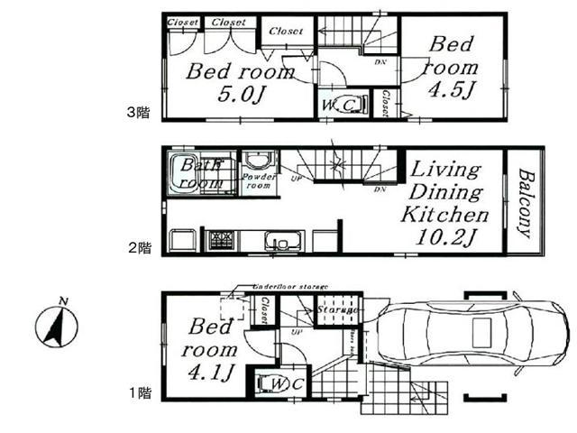 Floor plan. Super 2 stops or more within walking distance Available ・ convenience store ・ School is also a newly built single-family a convenient central location close to life