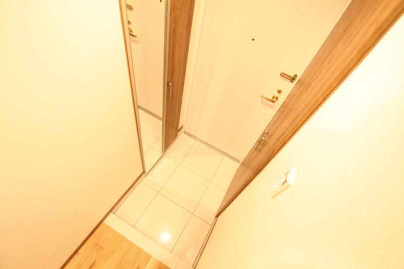 Entrance. The footwear purse is convenient with a full-length mirror