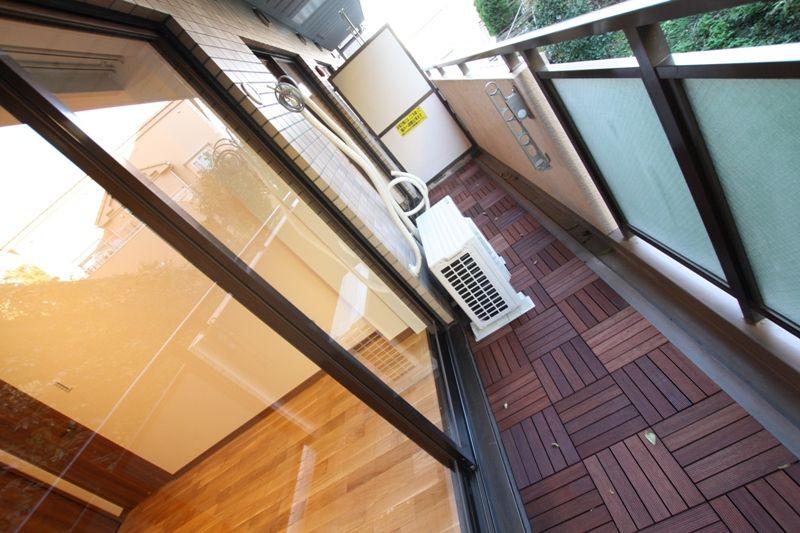 Balcony. Stylish balcony tile