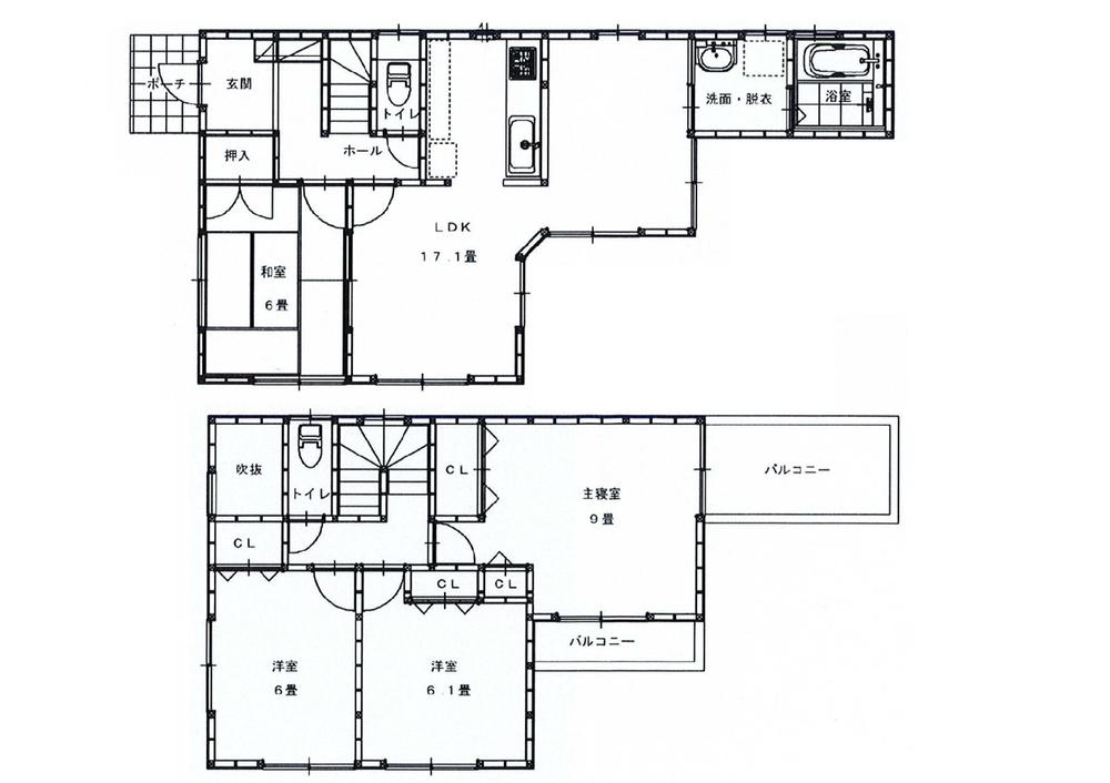 Building plan example (floor plan). Building plan example (5 Building) 4LDK, Land price 19,800,000 yen, Land area 120.62 sq m , Building price 15 million yen, Building area 102.78 sq m