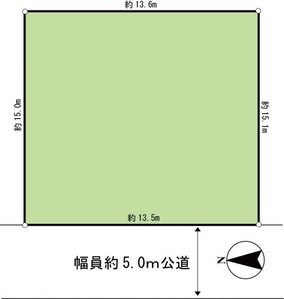 Compartment figure. Land price 34,500,000 yen, Land area 205.33 sq m