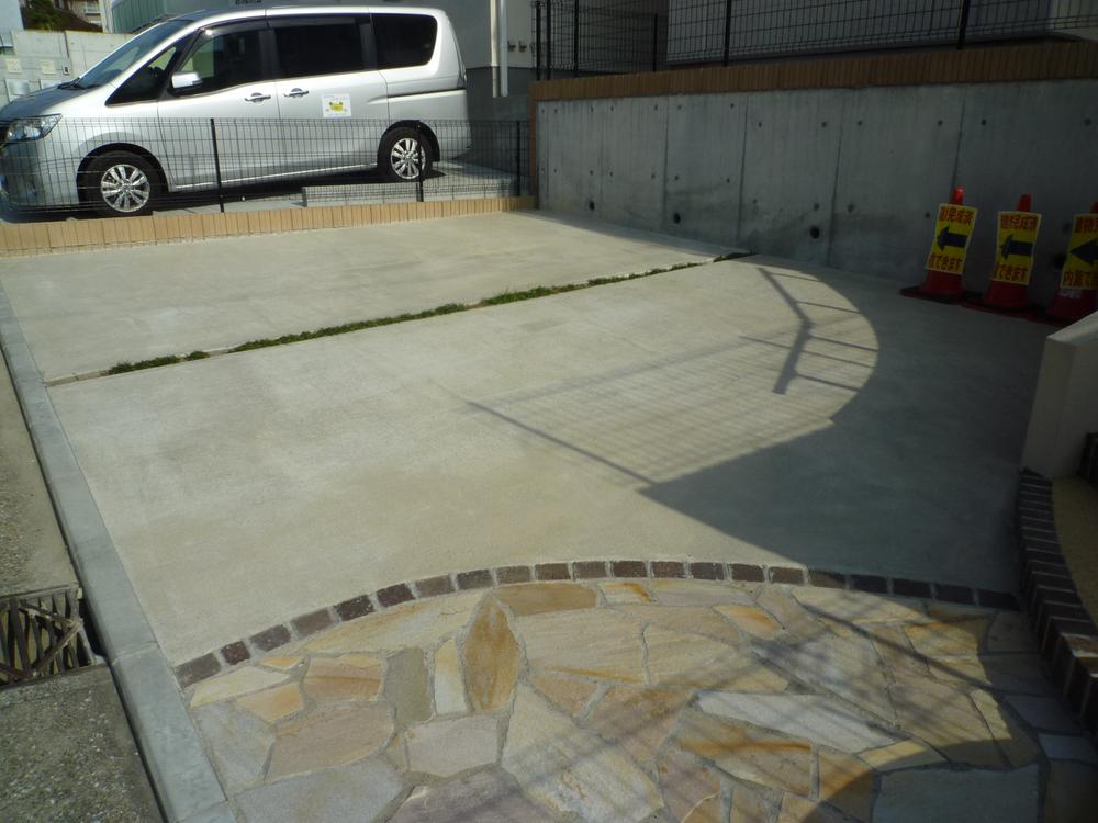 Parking lot. Parallel two spacious car space