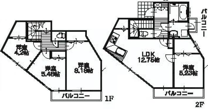 Floor plan. (5 Building), Price 36,800,000 yen, 4LDK, Land area 104.33 sq m , Building area 90.73 sq m