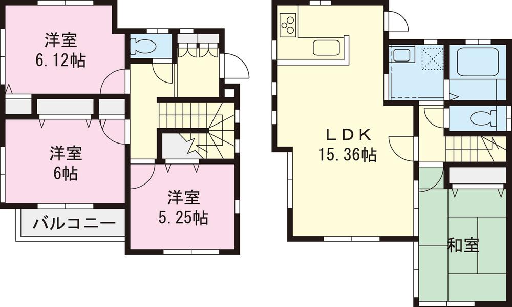 Floor plan. (1 Building), Price 37,958,000 yen, 4LDK, Land area 100.04 sq m , Building area 90.28 sq m