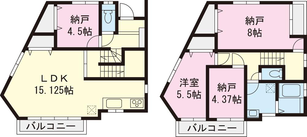 Floor plan. (4 Building), Price 35,958,000 yen, 1LDK+3S, Land area 96.97 sq m , Building area 93.56 sq m
