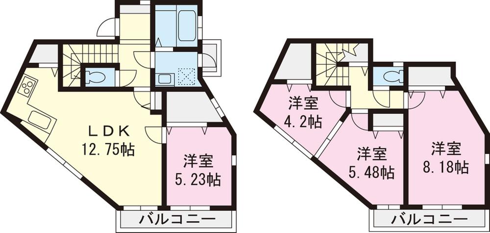 Floor plan. (5 Building), Price 36,958,000 yen, 4LDK, Land area 104.33 sq m , Building area 90.73 sq m