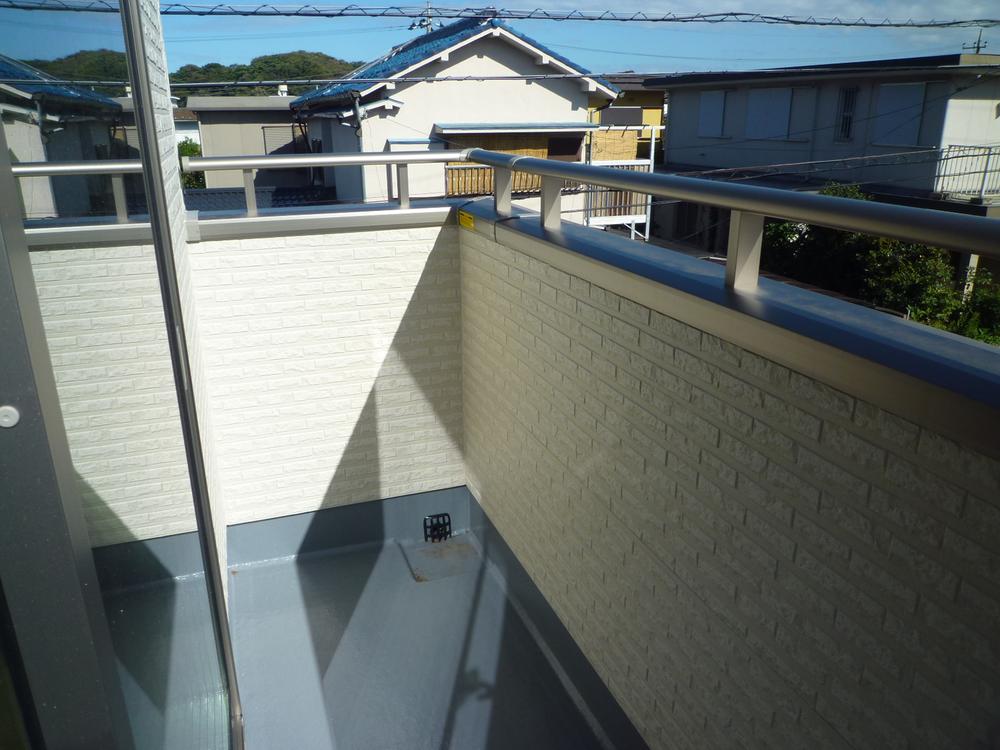 Balcony. Wide balcony with a depth and width.