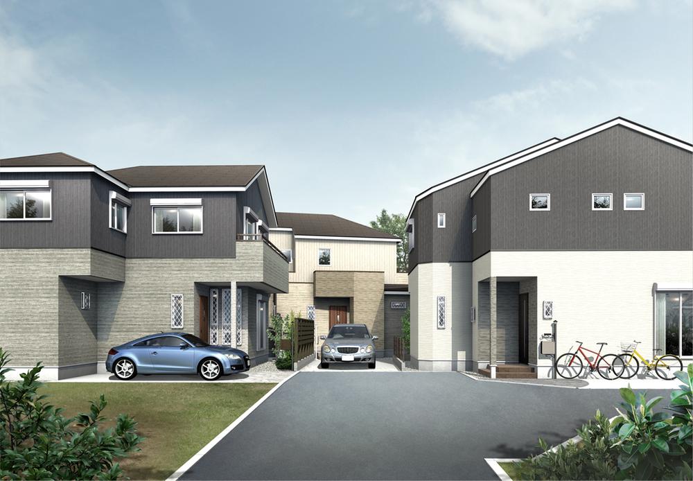 Rendering (appearance). Flat location, New houses built for sale.