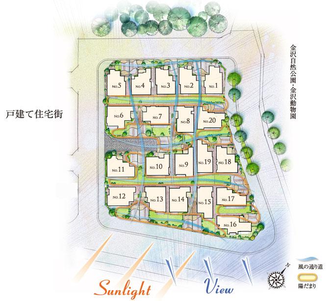 The entire compartment Figure. Since the square is facing the road, Forming a no open-minded streets of having to worry about the adjacent dwelling unit (the entire section view)