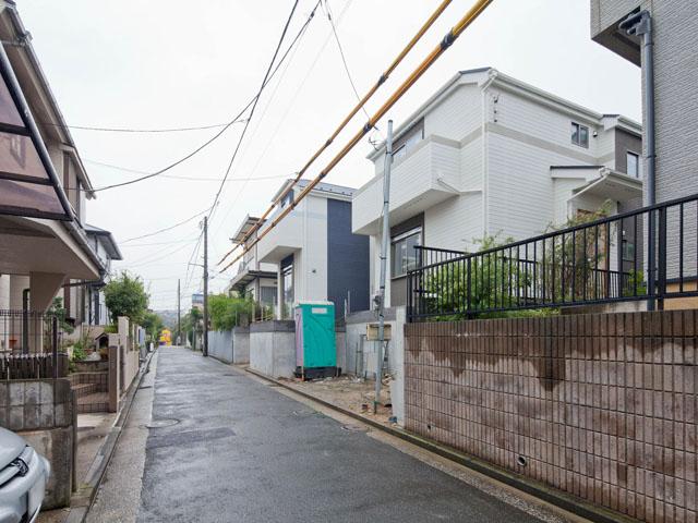 Local photos, including front road. It is in a quiet residential area