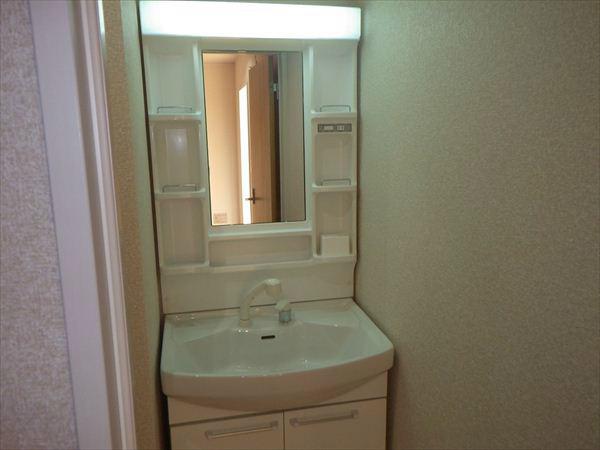 Wash basin, toilet. (1) Building vanity