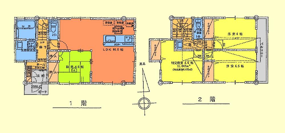 Floor plan. (E Building), Price 43 million yen, 4LDK, Land area 132.36 sq m , Building area 97.7 sq m