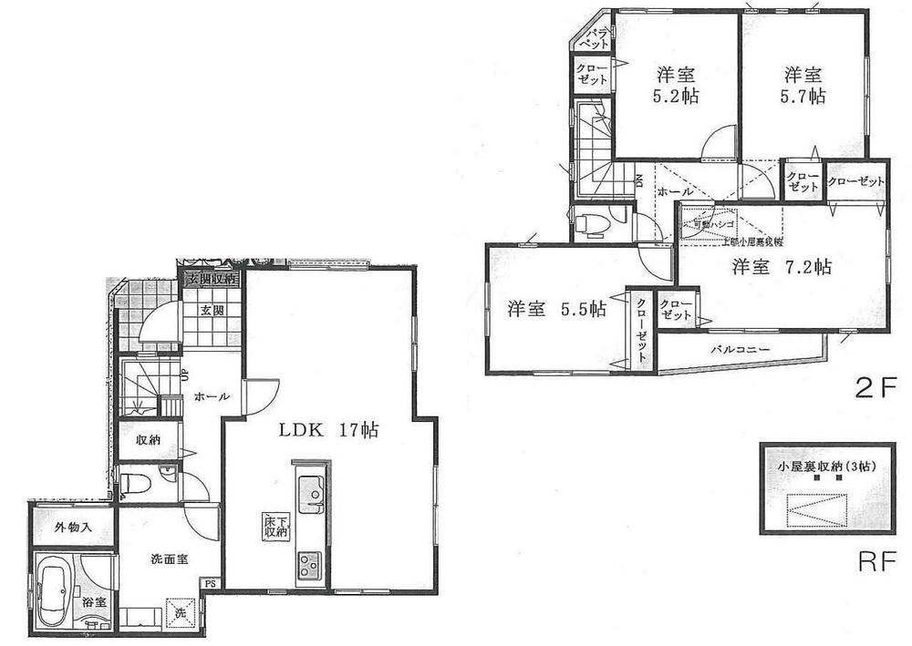 Floor plan. 53,800,000 yen, 4LDK, Land area 111.2 sq m , Building area 100.19 sq m