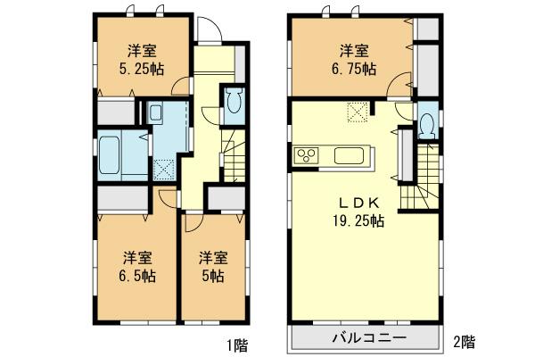 Floor plan. 47,900,000 yen, 4LDK, Land area 100.52 sq m , Building area 98.54 sq m floor plan