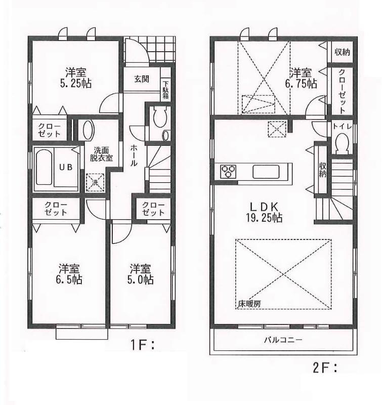 Floor plan. 47,900,000 yen, 4LDK, Land area 100.52 sq m , Building area 98.54 sq m floor plan