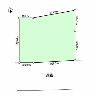 Compartment figure. A population of about 11m contact road between the southwest side of the road. Sunny property. 