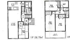Floor plan. 58,800,000 yen, 4LDK, Land area 140.67 sq m , Building area 107.64 sq m