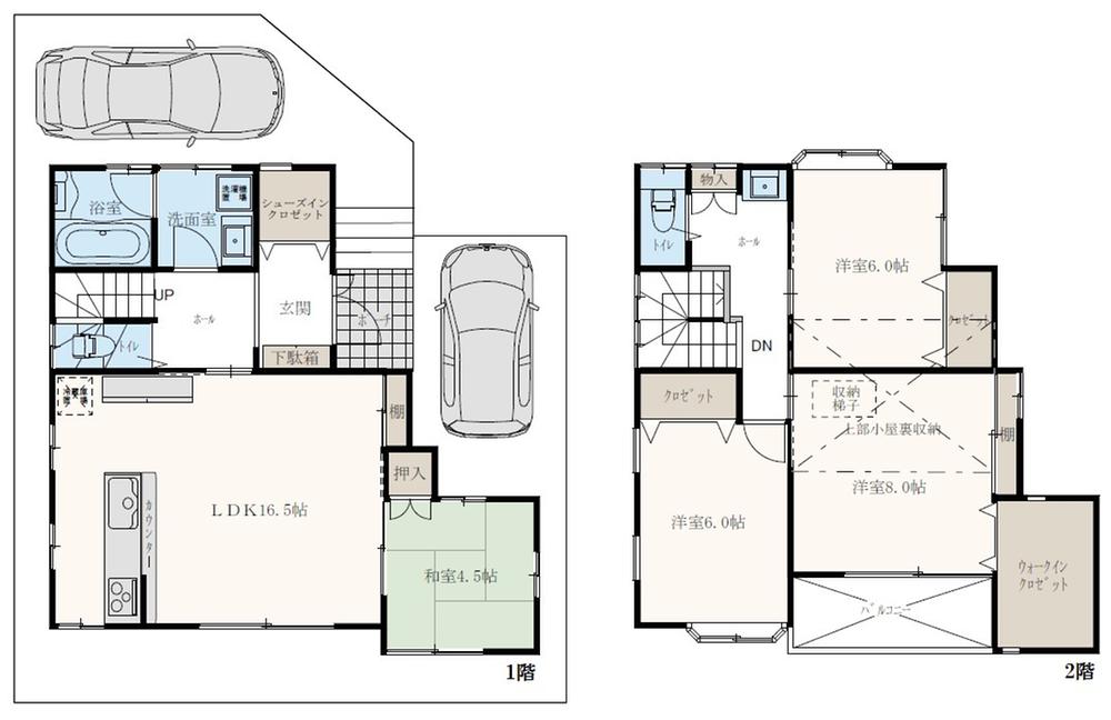 Floor plan. All sections appearance in good green full of a quiet residential area of per yang ・ All 15 compartments rich in different variations of the floor plan