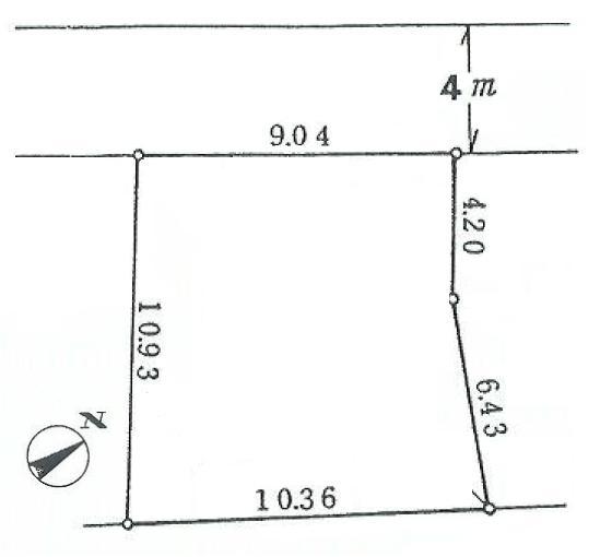 Compartment figure. Land price 13.8 million yen, Land area 105 sq m