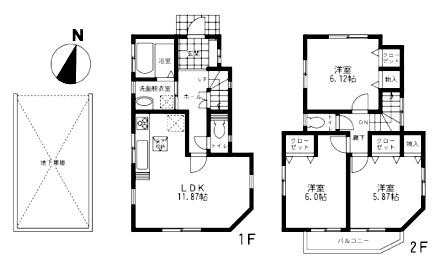 Floor plan. 37,800,000 yen, 3LDK, Land area 106.57 sq m , Building area 75.56 sq m