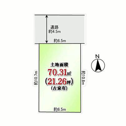 Compartment figure.  [Land plots] Shaping land ・ It is flat land