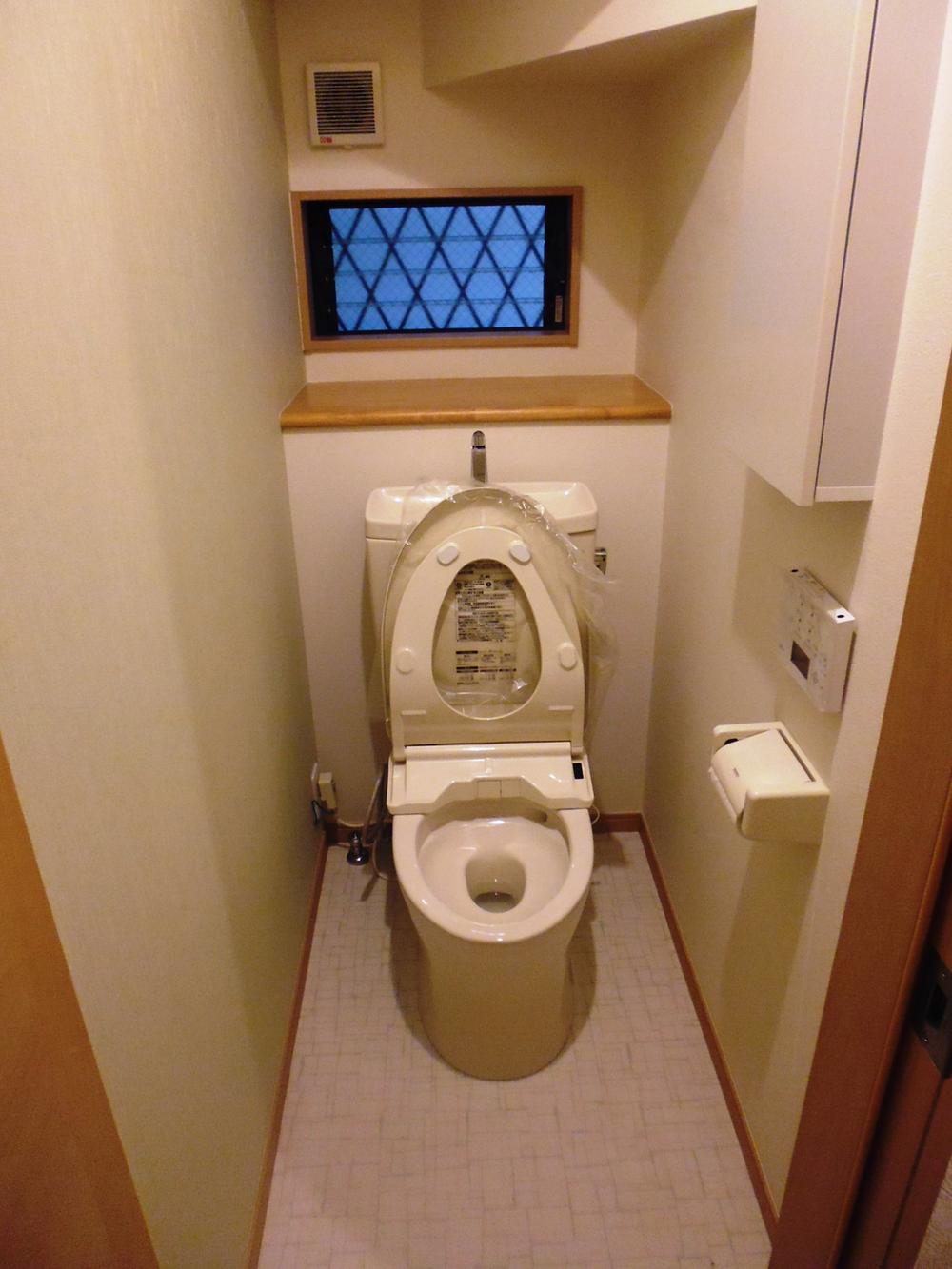 Toilet. Hot water washing type