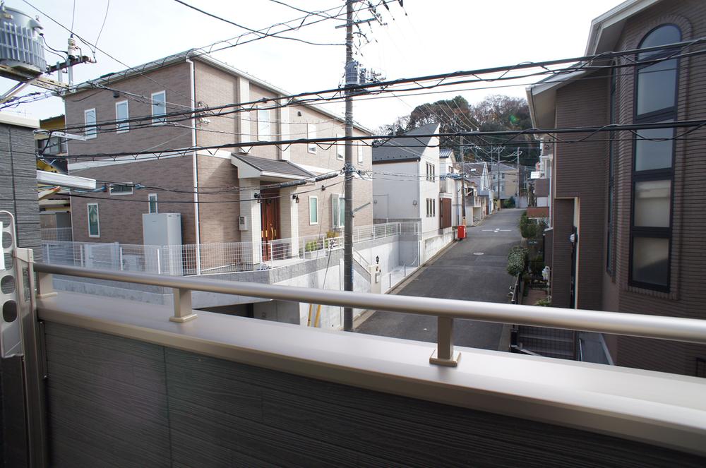 Balcony. It is the scenery of the second floor balcony side
