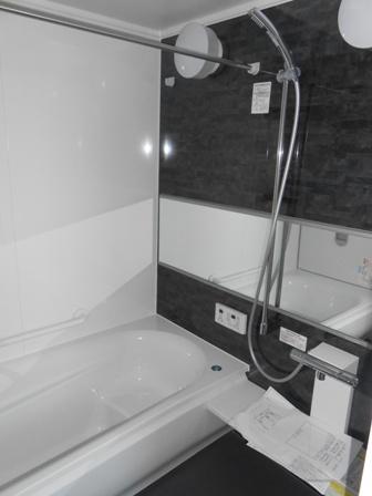 Bathroom.  [bathroom] Chic bathroom with a bathroom dryer.