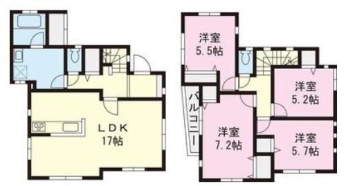 Floor plan. 53,800,000 yen, 4LDK, Land area 111.2 sq m , Building area 100.19 sq m