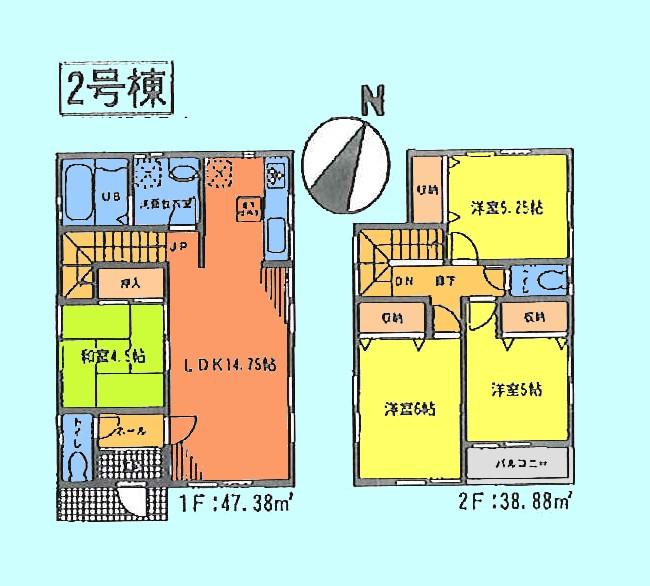Floor plan. 36,800,000 yen, 4LDK, Land area 107.7 sq m , Building area 86.26 sq m