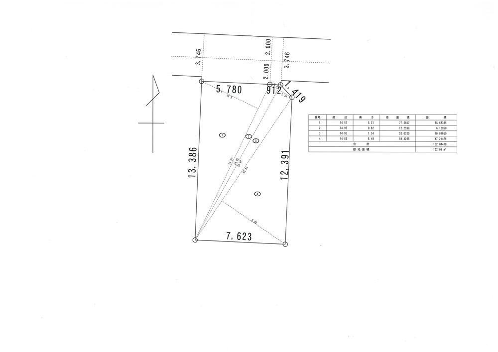 Compartment figure. Land price 30,800,000 yen, Land area 102.07 sq m