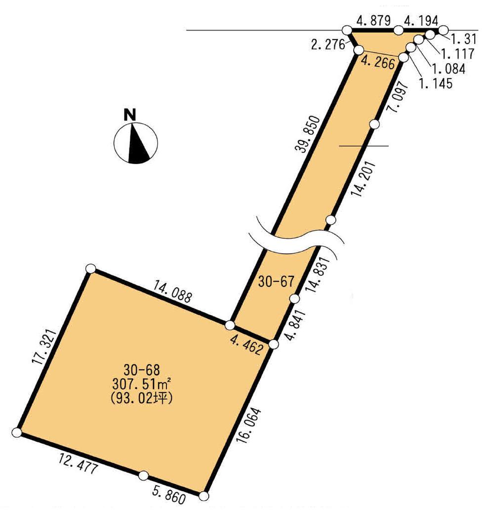Compartment figure. Land price 75,800,000 yen, Land area 497.67 sq m