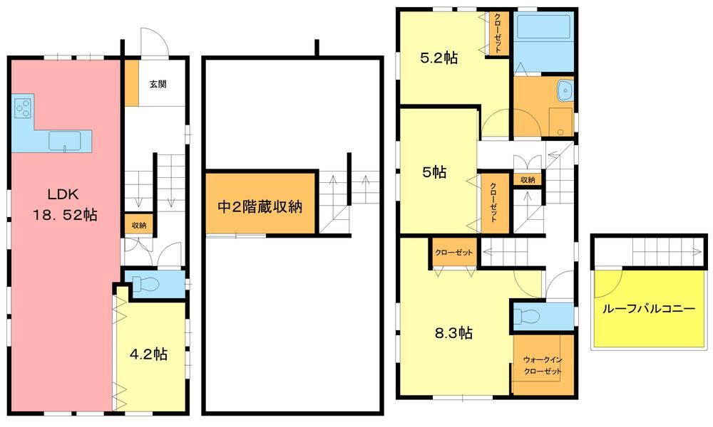 Floor plan. 76,800,000 yen, 4LDK, Land area 101.51 sq m , Building area 108.06 sq m
