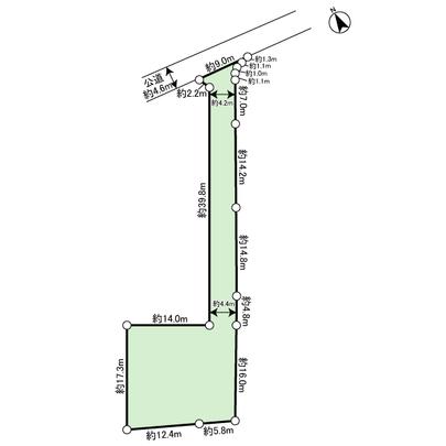 Compartment figure. Alley-like portion registration area 175.20 sq m (52.99 square meters), Effective residential land Partial registration